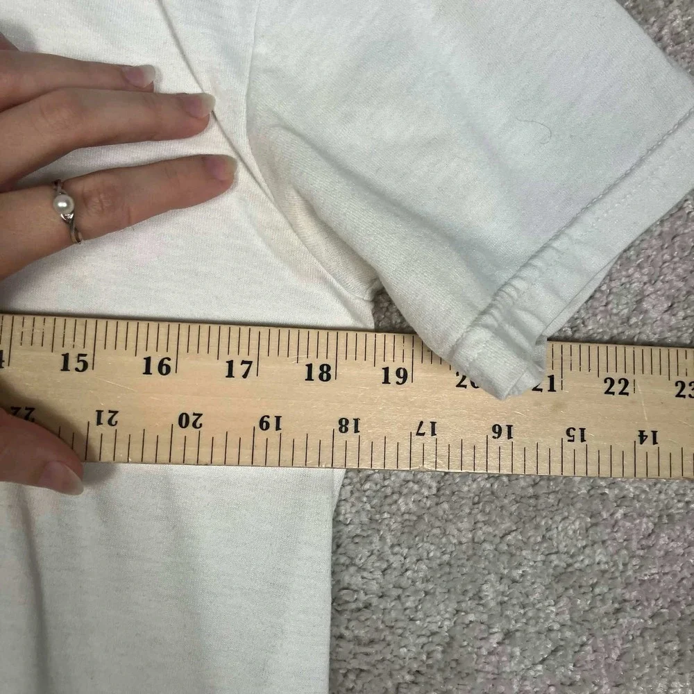 Vintage The North Face T-Shirt Mens Medium White Script Logo Graphic Tee